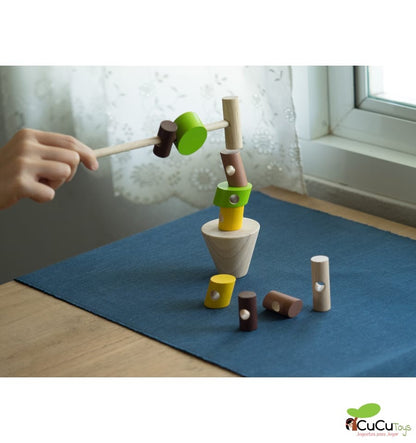 Apila los troncos, juguete de habilidad