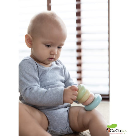 Stacking rings, wooden toy