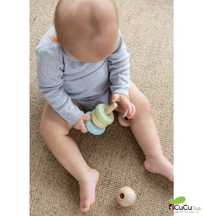 Stacking rings, wooden toy