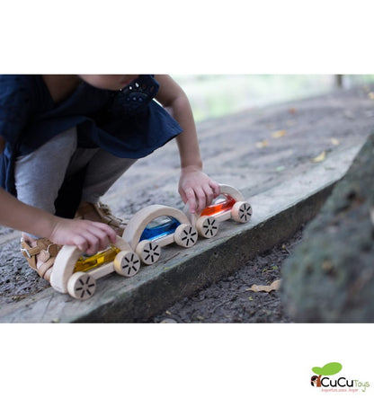 Carro aquático, brinquedo de madeira