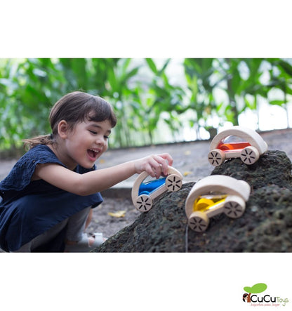 Carro aquático, brinquedo de madeira