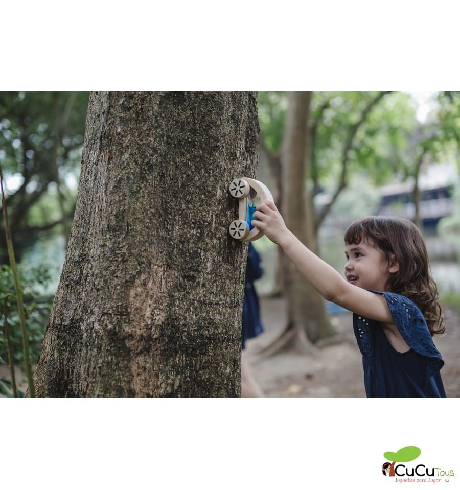 Carro aquático, brinquedo de madeira