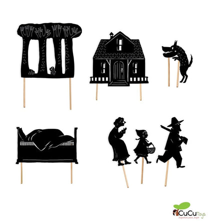 Sombras para o teatro da Chapeuzinho Vermelho