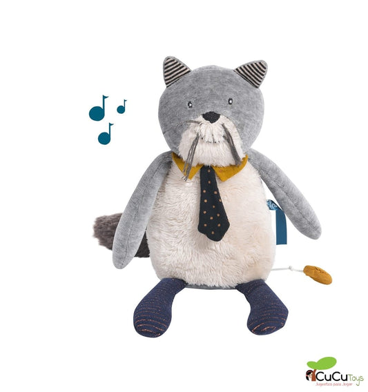 Fernand, musical plush cat - Les Mustaches