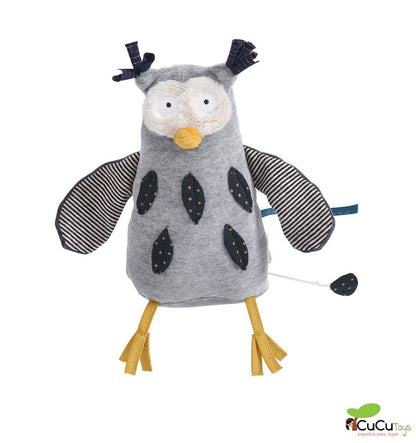 Musical owl doll - Les Moustaches