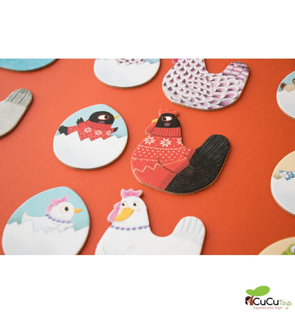 Memo chicks and chickens, Juego de memoria