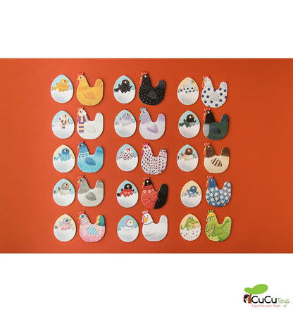 Memo chicks and chickens, Juego de memoria