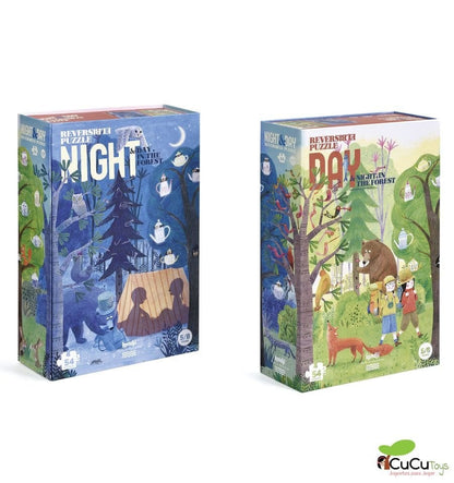 Night & Day In the Forest, Puzzle reversible de 54 piezas