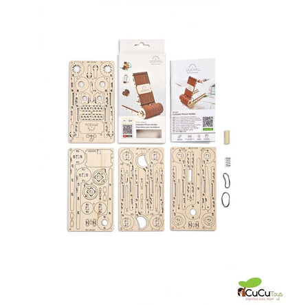 Suporte para celular, kit de madeira 3D