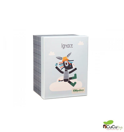 Ignace el burrito, muñeco de peluche ecológico