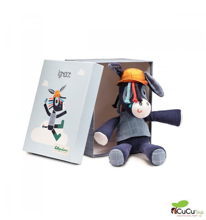 Ignace el burrito, muñeco de peluche ecológico