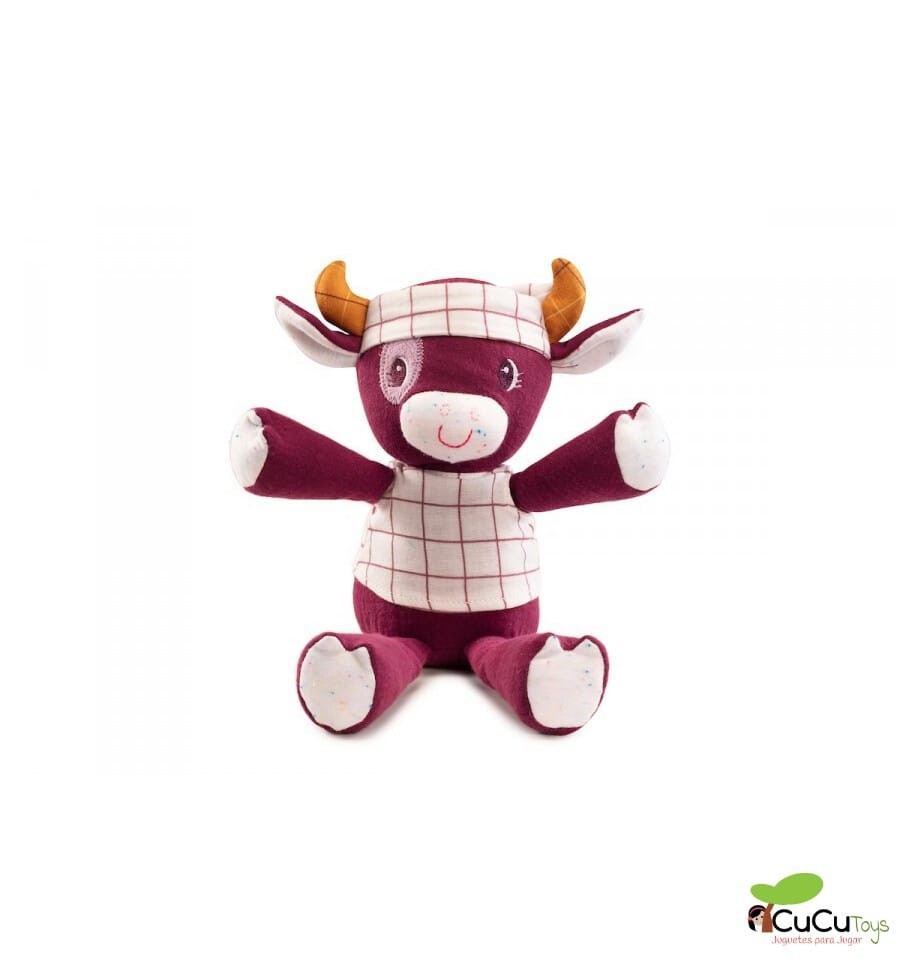 Rosalia la vaquita, muñeca de peluche ecológica