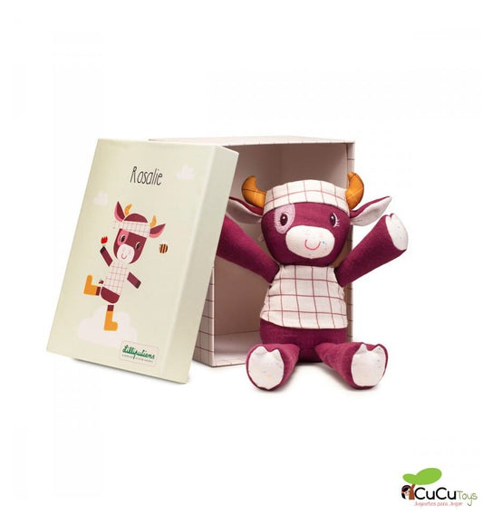 Rosalia, a vaca, uma boneca de pelúcia ecológica