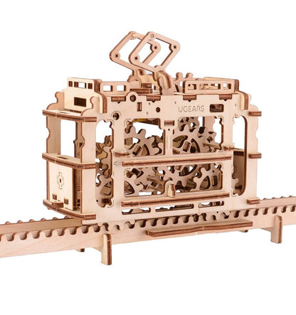 UGears - Bonde sobre trilhos, Kit de madeira 3D