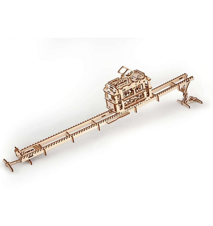 UGears - Bonde sobre trilhos, Kit de madeira 3D