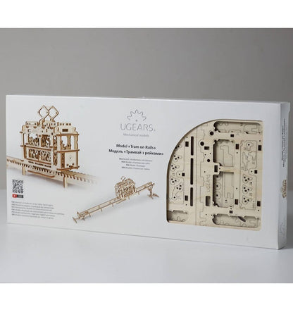 UGears - Bonde sobre trilhos, Kit de madeira 3D