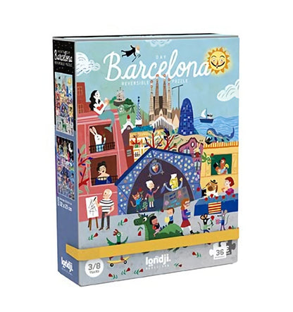 Night & day in Barcelona, Puzzle reversible de 36 piezas