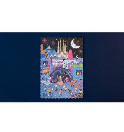 Night & day in Barcelona, Puzzle reversible de 36 piezas