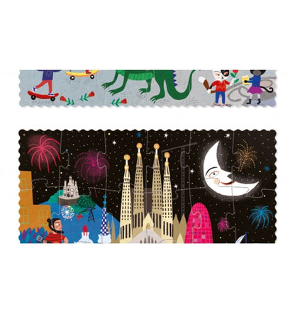 Night & day in Barcelona, Puzzle reversible de 36 piezas