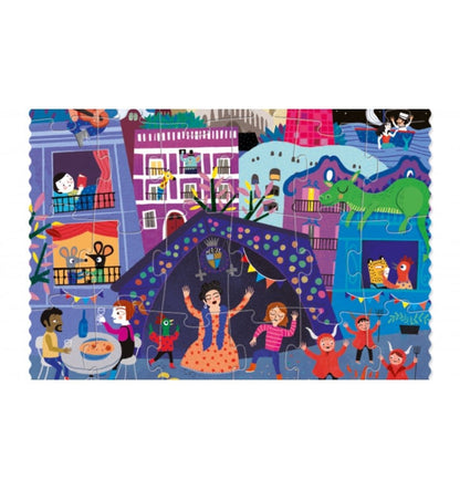 Night & day in Barcelona, Puzzle reversible de 36 piezas
