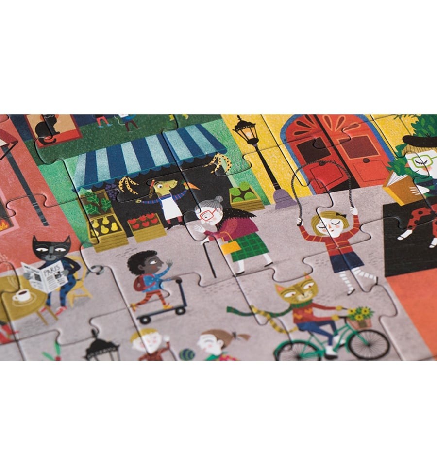 Night &amp; Day in Paris, 36-piece reversible puzzle