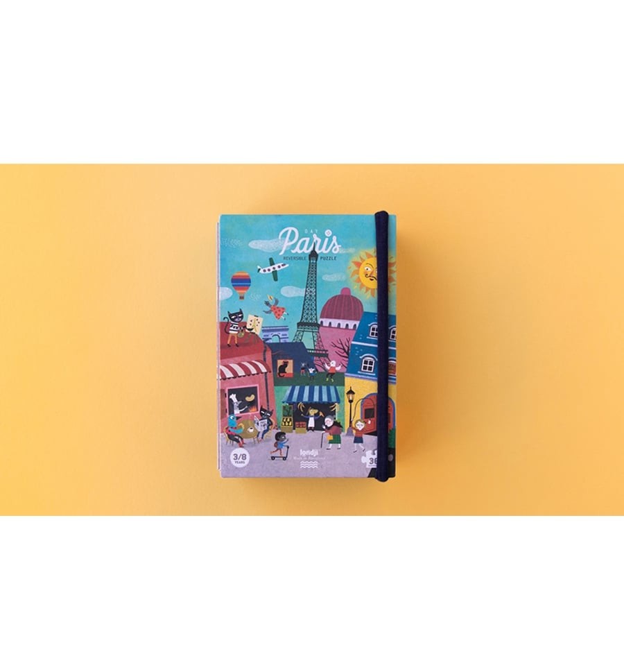 Night &amp; Day in Paris, 36-piece reversible puzzle