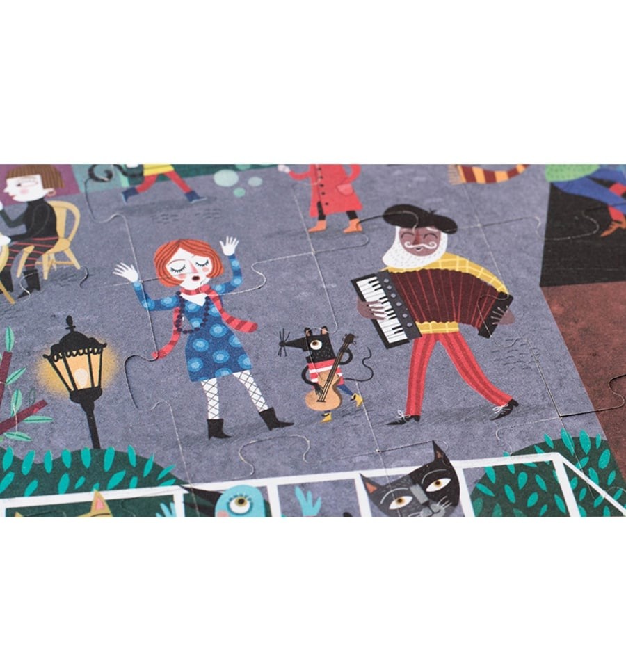 Night &amp; Day in Paris, 36-piece reversible puzzle