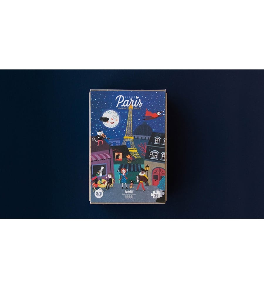 Night &amp; Day in Paris, 36-piece reversible puzzle