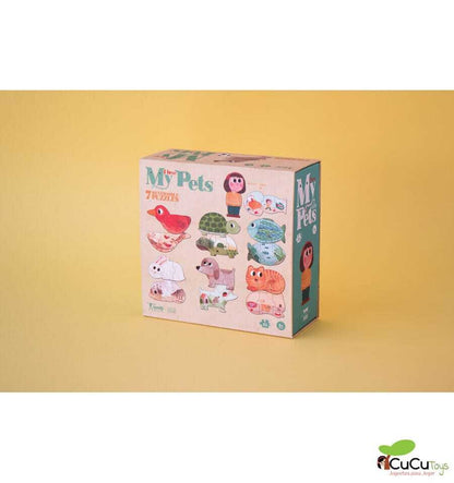 I love my pets, Puzzle reversible de 21 piezas