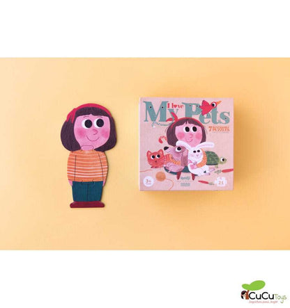 I love my pets, Puzzle reversible de 21 piezas