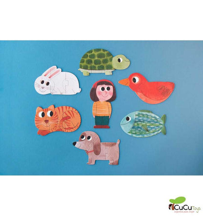 I love my pets, Puzzle reversible de 21 piezas