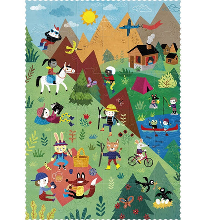 Let's go to the mountain, 36-piece reversible puzzle