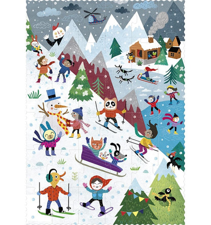 Let's go to the mountain, 36-piece reversible puzzle