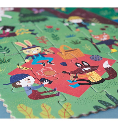 Let's go to the mountain, 36-piece reversible puzzle