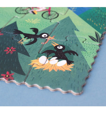 Let's go to the mountain, 36-piece reversible puzzle