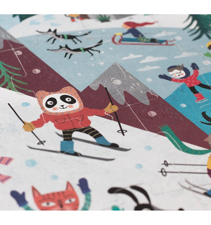 Let's go to the mountain, 36-piece reversible puzzle