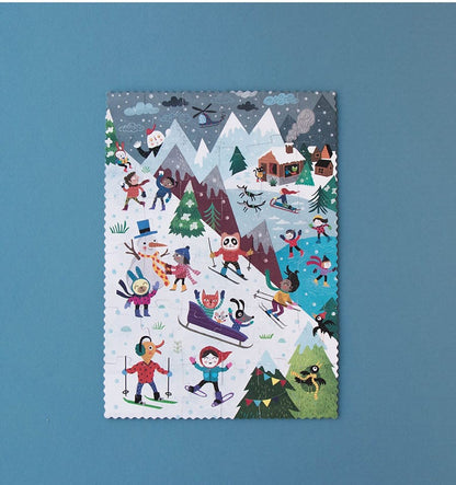 Let's go to the mountain, 36-piece reversible puzzle