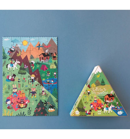 Let's go to the mountain, 36-piece reversible puzzle