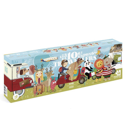 10 travelers, Progressive puzzle 1-10 pieces