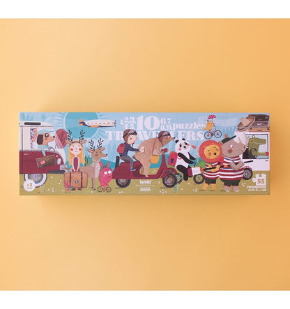 10 travelers, Progressive puzzle 1-10 pieces