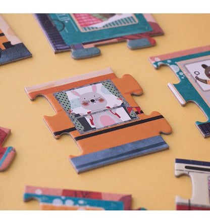 10 travelers, Progressive puzzle 1-10 pieces