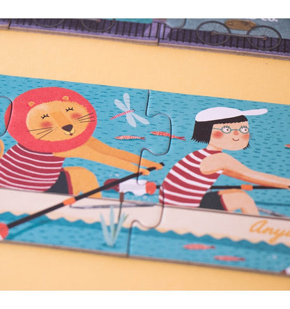 10 travelers, Progressive puzzle 1-10 pieces