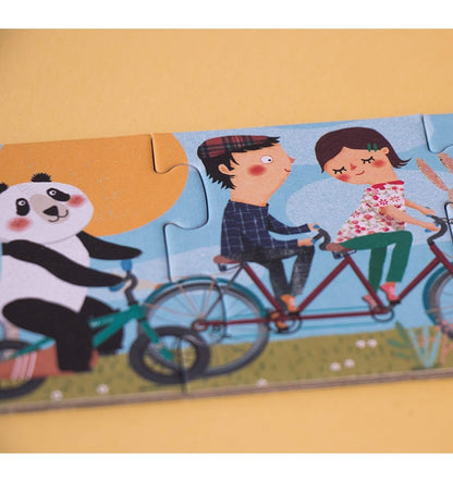 10 travelers, Progressive puzzle 1-10 pieces