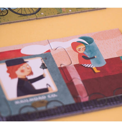 10 travelers, Progressive puzzle 1-10 pieces