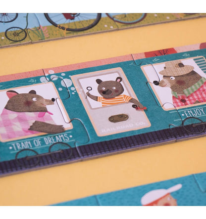 10 travelers, Progressive puzzle 1-10 pieces