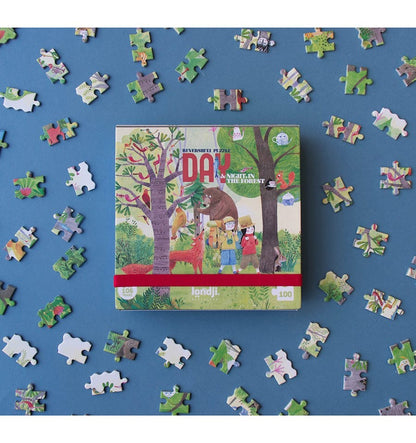 Pocket Night &amp; Day, 100-piece reversible puzzle