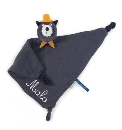 Dark grey cat blanket - Les Moustaches