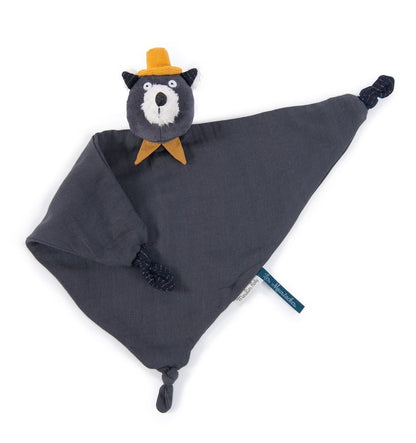 Dark grey cat blanket - Les Moustaches