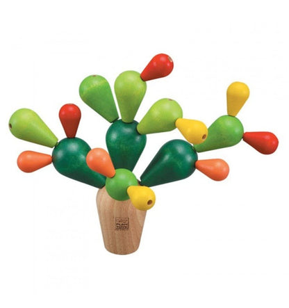 Jogo de empilhar e equilibrar, design de cacto