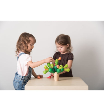 Jogo de empilhar e equilibrar, design de cacto